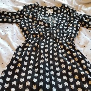 Black and white CAT lady dress